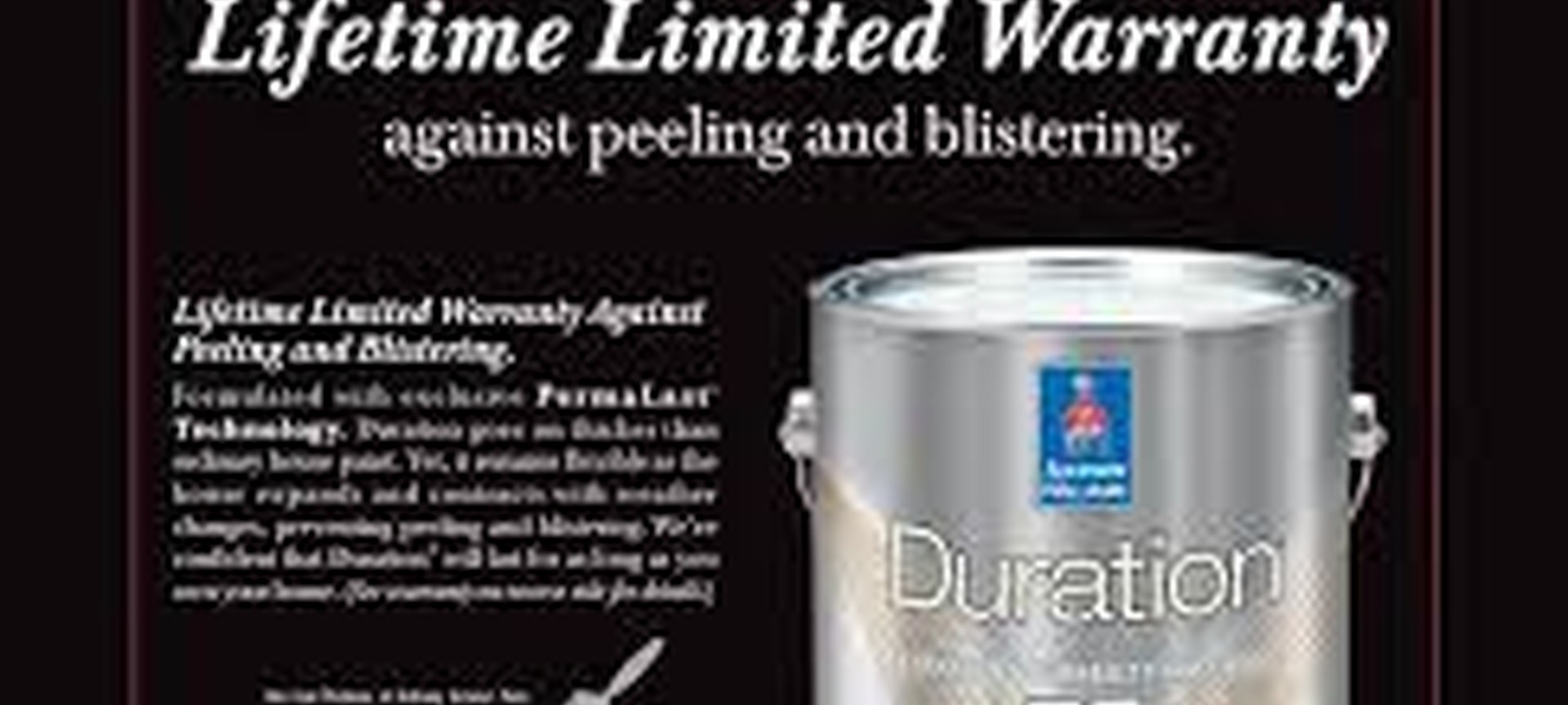 Sherwin-Williams Duration Lifetime Limited Warranty