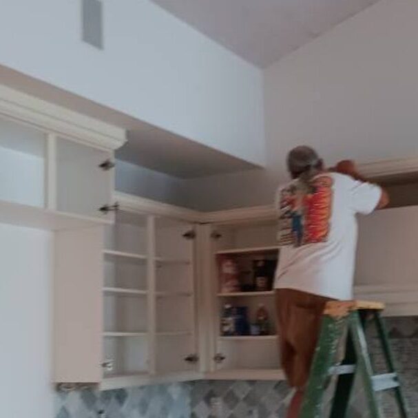 siesta-key-kitchen-cabinet-painting-in-progress